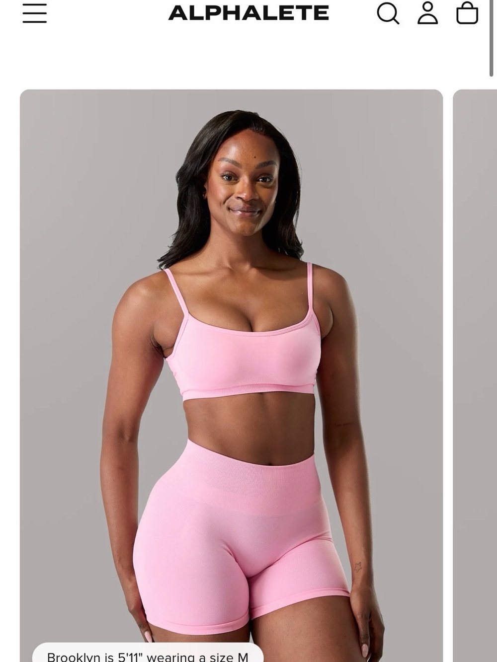 Alphalete Push Bra in Rose